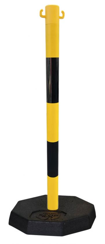 Flexibarrier Post & Chain Barrier -Robust- Black/Yellow