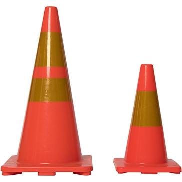Mjuk varningskon med reflex -Basic- i PVC (45cm eller 70cm)