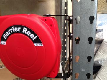 Sperrebånd i veggkassett -Magnet- Heavy duty sperrebelte med magnetfeste (5–25m)