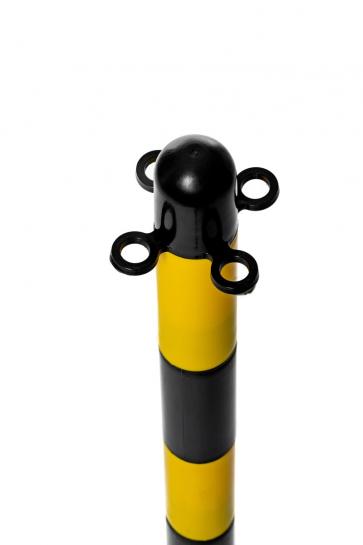 Flexibarrier Basic Post & Chain Barrier med gummibase, 90cm høy